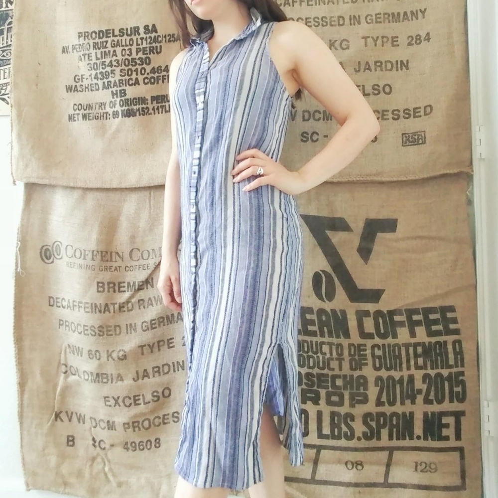 Striped Blue Beachy Dress